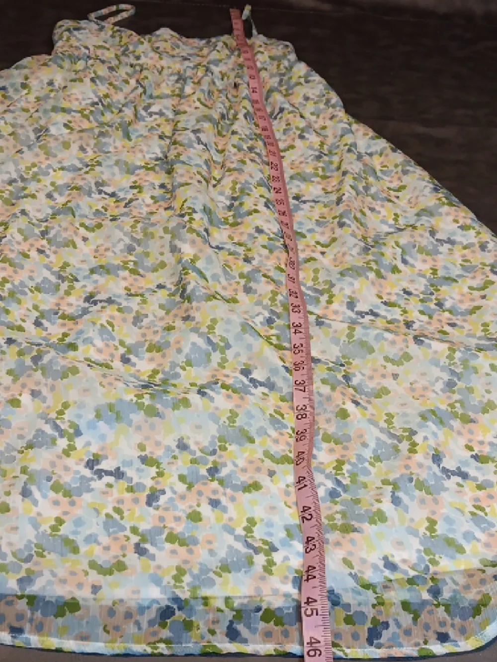 Abercrombie & Fitch Pastel Floral Maxi Dress in Blue, Green, Cream